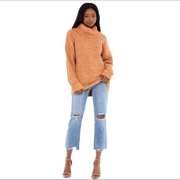 Free People Leo Cowl Neck Sweater Petal Combo NWOT - Picture 13 of 13